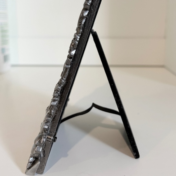 Vintage Sunflower Designs Pewter Photo Picture Frame Teddy Bear Picnic 4" X 6" - Picture 3 of 11